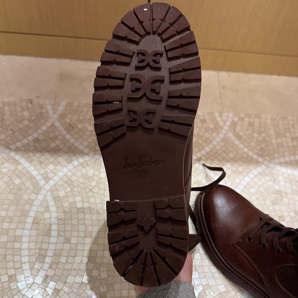 Sam Edelman Dark Brown Lace-Up Boots - Picture 2 of 3